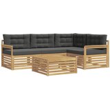 vidaXL Zunanja garnitura za sedenje 6 pcs Bela in antracit Poliester, (5000281795) | Shoptok.si