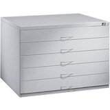C+P Omara za risbe, DIN A1, 5 predalov, višina 760 mm, svetlo sive barve | Shoptok.si