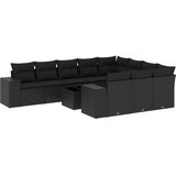  11-dijelni set vrtnih sofa od poliratana s jastucima crni | shoptok.hr