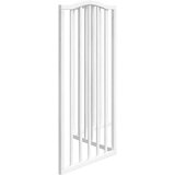 vidaXL Vrata za pse zložljiva 3 paneli bela 150 cm topolovina | Shoptok.si