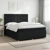  Boxspring krevet s madracem Crna 140 x 190 cm Tkanina | shoptok.hr