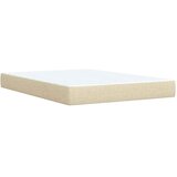  Krevet s oprugama i madracem krem 140x200 cm od tkanine | shoptok.hr