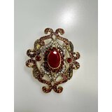 Kesi Brooch XZ459-107 gold + red | shoptok.hr