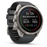 Garmin multisport GPS sat fēnix 9 Pro inReach 51 mm, titanij, grafitno/crni silikonski remen | shoptok.hr