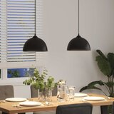  Viseće svjetiljke 2 kom podesive visine E27 crne Ø 30 cm metal | Eponuda.com