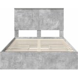Krevet s od storage s uzglavljem Betonski sivi 135 x 190 cm | Eponuda.ba