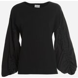 Deha nylon sleeves sweatshirt, ženska majica dug rukav, crna D83871 Cene