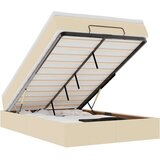 vidaXL Otomanski posteljni okvir z vzmetnico krem 120x190 cm blago, (21611927) | Shoptok.si
