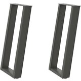 Maison Chic konzolna miza - miza ob steni noge v obliki črke U 2 kos Antracit 38x(72-73) cm, (21785923) | Shoptok.si