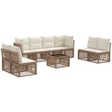 vidaXL Vrtna sedežna garnitura 9 pcs Bež poli ratan, (5000270078) | Shoptok.si