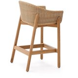 Kave Home Oblazinjen/iz ratana vrtni barski stol v naravni barvi Galea – | Shoptok.si