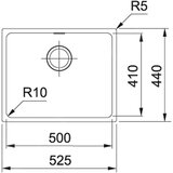 Franke 125.0582.205 Sirius SID 110-50 pomivalno korito iz umetnega kamna | Shoptok.si
