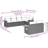  7-dijelni set vrtnih sofa sivi od poliratana | shoptok.hr