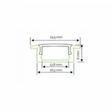 LED PROFIL LL-ALP001-R KOMPLET CRNI