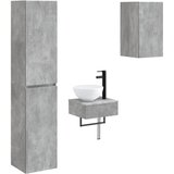  Set namještaja za kupaonicu 3 kom. Betonska siva 33 x 34,5 x 160 cm | Shoptok.si