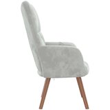 vidaXL Stolica za opuštanje svjetlosiva baršunasta | shoptok.hr