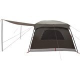  Obiteljski šator s krovom Smeđa siva 500 x 400 x 230 cm | shoptok.hr