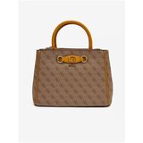 Guess Brown Patterned Handbag Izzy - Women Cene