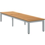 vidaXL Ležaljka na suncu siva 200x55x35 cm čvrsto drvo acacia | shoptok.hr