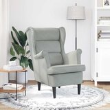  Fotelja Svijetlo siva Baršun | shoptok.hr