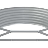  Visoka greda iz prašno premazanega jekla 396x100x36 cm siva, (20707362) | Shoptok.si