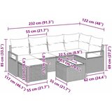  Set sofe 7 pcs Bež poliratan | shoptok.hr