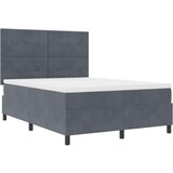  Krevet sa uzglavljem i madracem Tamno siva 140x190 cm Baršun | shoptok.hr