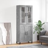 vidaXL Visoka komoda betonsko siva 69,5x34x180 cm inženirski les | Shoptok.si