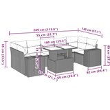 vidaXL 8-dijelni set vrtnih sofa s jastucima smeđi od poliratana | shoptok.hr