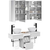  Set ormarića za kupaonicu 4 pcs Bijela 103,5 x 15,5 x 70 cm | shoptok.hr