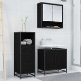 vidaXL set namještaja za kupaonicu 3 pcs crni hrast 65 x 33 x 60 cm | shoptok.hr