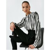 Koton Women's Black Respect Life Legislative Respect Desire Sabanci Crew Neck Waistcoat Blouse | shoptok.hr