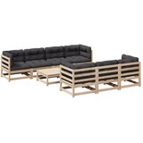  8-dijelni set vrtnih sofa s jastucima od masivne borovine | Eponuda.ba