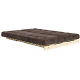 Karup Temno rjava raztegljiva sedežna garnitura iz rebrastega žameta 140 cm Roots – | Shoptok.si