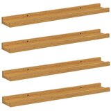  Stenska polica s polico 4 pcs Bež 60 x 9 x 3 cm Konstruiran les, (5000200491) | Shoptok.si