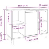 vidaXL Kupaonski ormarić boja drva 80 x 33 x 60 cm konstruirano drvo | shoptok.hr