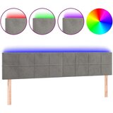  Posteljno vzglavje svetlo sivo 200x5x78/88 cm žamet, (20736964) | Shoptok.si