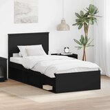  Okvir za krevet Crna 100 x 200 cm Konstruirano drvo | shoptok.hr