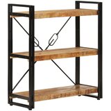  Regal za knjige s 3 razine 77x30x80 cm od drva manga i željeza | Eponuda.com
