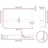  Noge kavne mizice antracit 2 kosa 50x(30-31) cm jeklo, (21828576) | Shoptok.si
