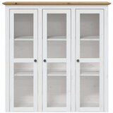 vidaXL Visoka omara BODO bela in rjava 115,5x43x200,5cm cm borovina | Shoptok.si