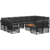  Set vanjskih sofa 13 pcs Crna i tamno siva Poliester | Eponuda.ba