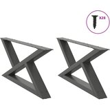  Noge za klub stolić 2 kom. antracit 70 x (30-31,3) cm čelik | Eponuda.ba