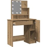  Toaletni stol s LED-om Artisan hrast 86,5x35x136 cm | shoptok.hr