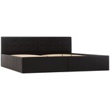 Furnova Dvižni posteljni okvir črno umetno usnje 180x200 cm, (21943320) | Shoptok.si