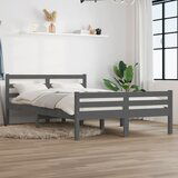 Maison Chic Posteljni okvir - Dvoposteljna postelja - Zakonska postelja siv iz trdnega lesa 120x200 cm-J15059, (21772848) | Shoptok.si