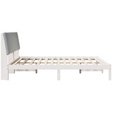  Okvir kreveta s uzglavljem Bijela i svijetlosiva 200 x 200 cm | shoptok.hr