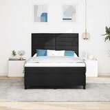  s opruga kutije s madracem Crna 160 x 200 cm tkanina | shoptok.hr