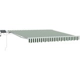 Skrovita tenda Zelena i bijela 350 x 250 cm Tkanina i čelik | shoptok.hr