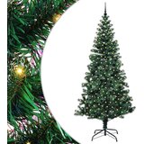 vidaXL Umjetna preddekorirana božićna jelka Zelena 240cm PVC in kovina | Shoptok.si